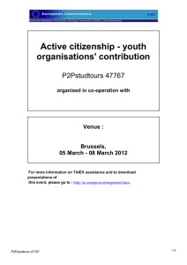 Active citizenship - youth organisations' contribution P2Pstudtours 47767