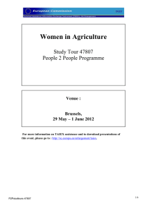 Women in Agriculture Study Tour 47807 People 2 People Programme