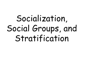 Socialization, Groups, Stratification Notes.ppt