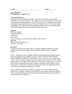 Experiment Ohm s Law