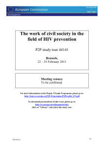 The work of civil society in the field of HIV prevention