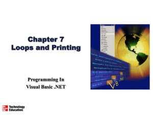 Chapter 7 Loops and Printing Programming In Visual Basic .NET