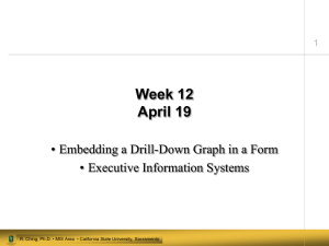 Week 12 April 19 • Embedding a Drill-Down Graph in a Form