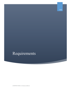 Project Requirements Template