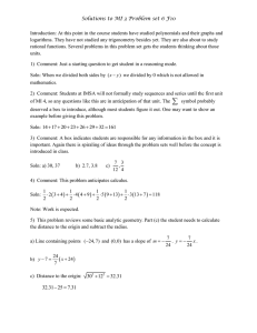 Solutions and Comments