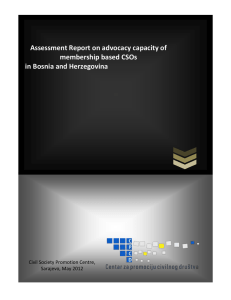 Report on Advocacy Capacity of membership based CSOs