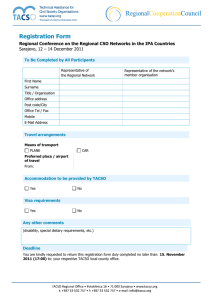 Registration Form  Sarajevo, 12 – 14 December 2011