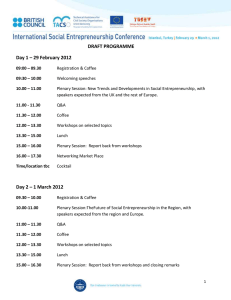 DRAFT PROGRAMME Day 1 – 29 February 2012