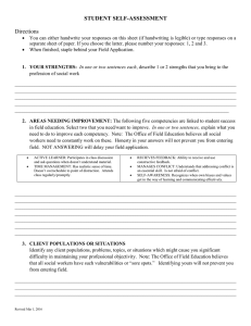 STUDENT SELF-ASSESSMENT  Directions