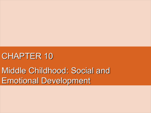 CHAPTER 10 Middle Childhood: Social and Emotional Development