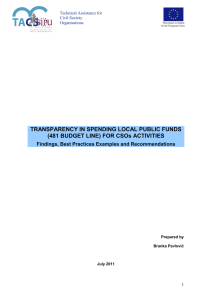 Transparency in spending Local Public Funds