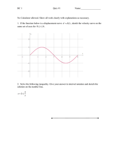 Quiz #1         ... No Calculator allowed. Show all work clearly with explanations as...