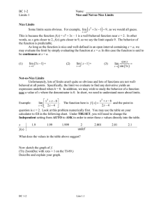 Limits 1