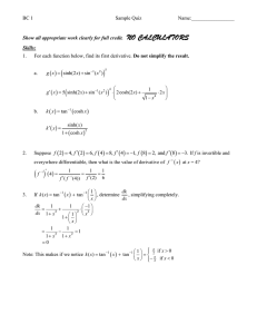 Sample Quiz - Key