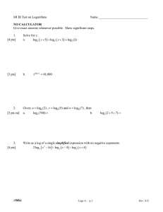 Log Exam Section 1