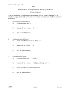 Poly 6.2 Writing Equations