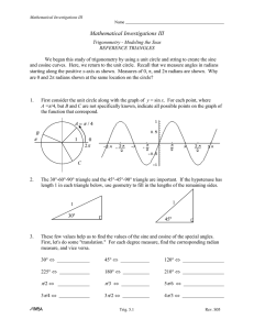 Trig 5.2 Reference Triangles