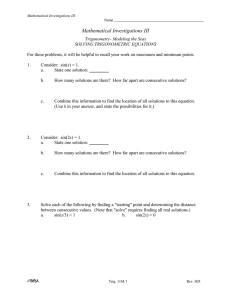 Trig 11.2 Solving Equations