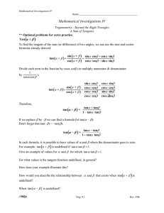 Trig 9.5 A Sum of Tangents
