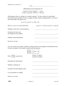 Compex 2.4 Algebra