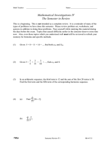 Semester Recview