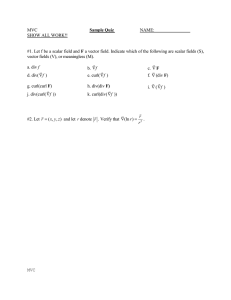 Sample Quiz Sections 3.3-3.4