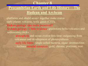 Chapter 8 - Precambrian (Hadean and Archean)