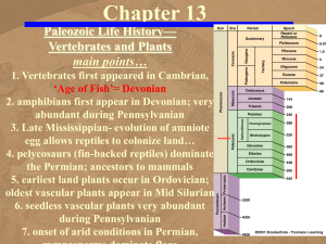 Chapter 13 - Paleozoic Life - Vertebrates