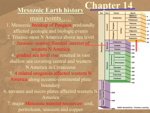 Chapter 14 - Mesozoic Geology