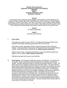 Northern Illinois University Supportive Professional Staff Council Meeting MINUTES DRAFT