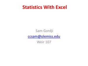 Statistics With Excel Sam Gordji Weir 107