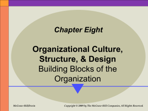 Organizational Culture, Structure, &amp; Design Building Blocks of the Organization