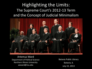 Highlighting the Limits: The Supreme Court's 2012-2013 Term and the Concept of Judicial Minimalism