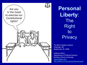 Personal Liberty the Right to Privacy