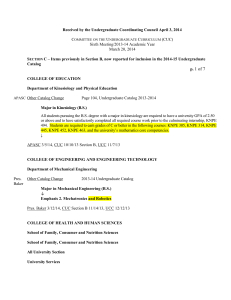 Received by the Undergraduate Coordinating Council April 3, 2014  S