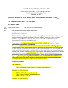 Received by the Graduate Council—December 3, 2007 G C CURRICULUM