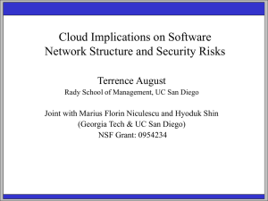 Cloud Implications on Software Network Structure and Security Risks Terrence August
