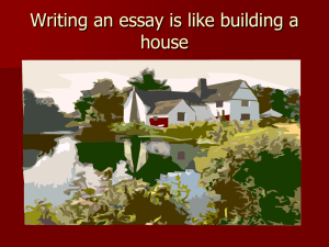 WritinganEssayisLikeBuildingaHouse