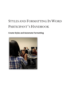 Styles Handbook