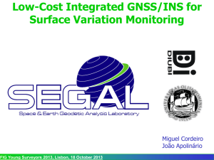 Low-Cost Integrated GNSS/INS for Surface Variation Monitoring Miguel Cordeiro João Apolinário