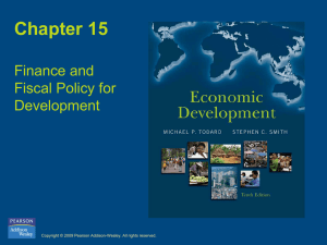 Chapter 15 - Finance and Fiscal Policy for Development