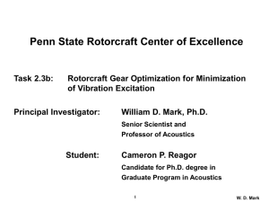 Rotorcraft Gear Optimization for Minimization of Vibration Excitation