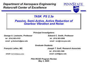 Passive and Semi-Active Reduction of Gearbox Vibration and Noise