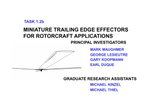 Miniature Trailing Edge Effectors For Rotorcraft Applications