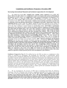 Word file of the compilation text and facilitors' proposals for chapter 4 of the draft outcome document, 6 November 2008