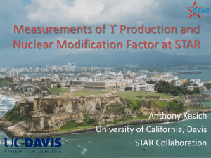 Measurements of  Production and Nuclear Modification Factor at STAR Anthony Kesich