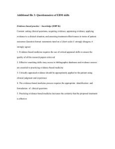 Additional file 3: Questionnaires of EBM skills