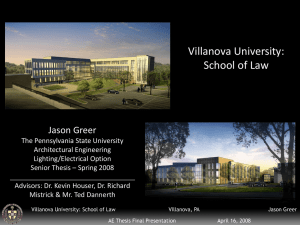 Villanova University: School of Law Jason Greer