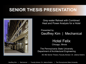 SENIOR THESIS PRESENTATION Hotel Felix Geoffrey Kim  |  Mechanical