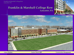 Franklin &amp; Marshall College Row Lancaster, PA